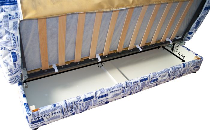 Диван-кровать Ньюс-25 газета коричневая