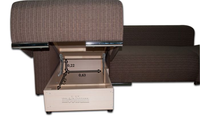 Угловой диван Meblium 28-18 Салют Комбин Браун