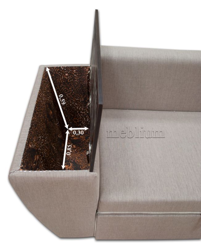Софа Meblium 21-42 "Накладки ДСП" Лугано Браун