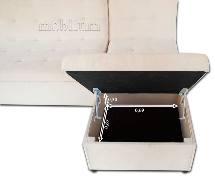 Уголовой диван Meblium 25-42 Кордрой 231