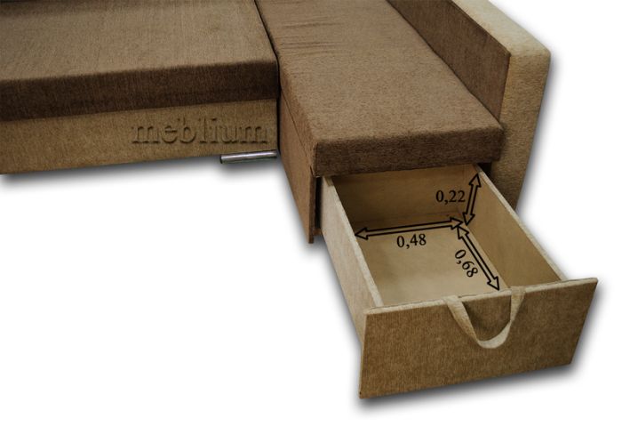 Уголовой диван Meblium 14-42 Тетрис Браун