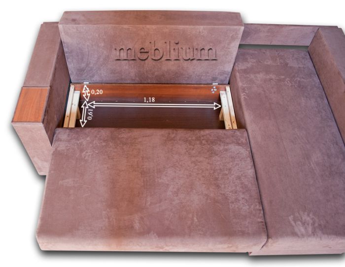 Уголовой диван Meblium 6-42 Бонд Шоколад