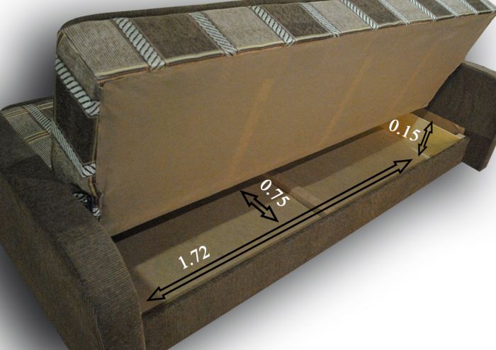 Диван Бонус-84 Коса коричневая