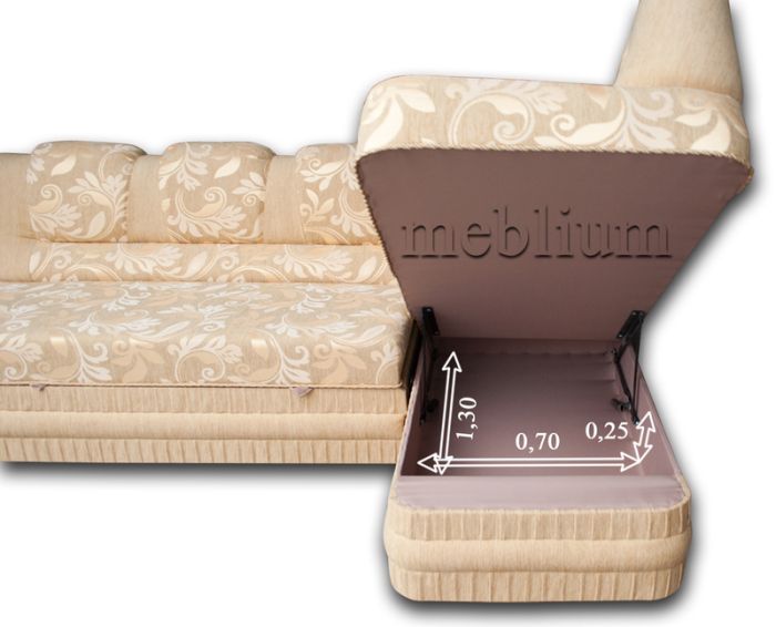 Диван угловой Элегант 2В вариант-Б "Г" Земфира крем