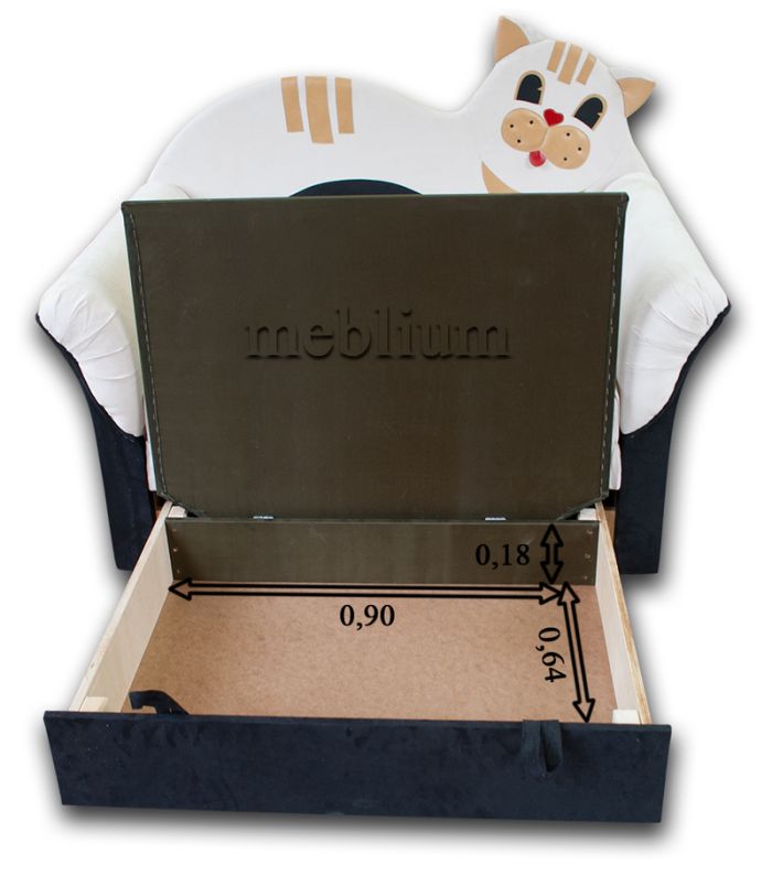 Детский диван Meblium 76-3 Нобук 125