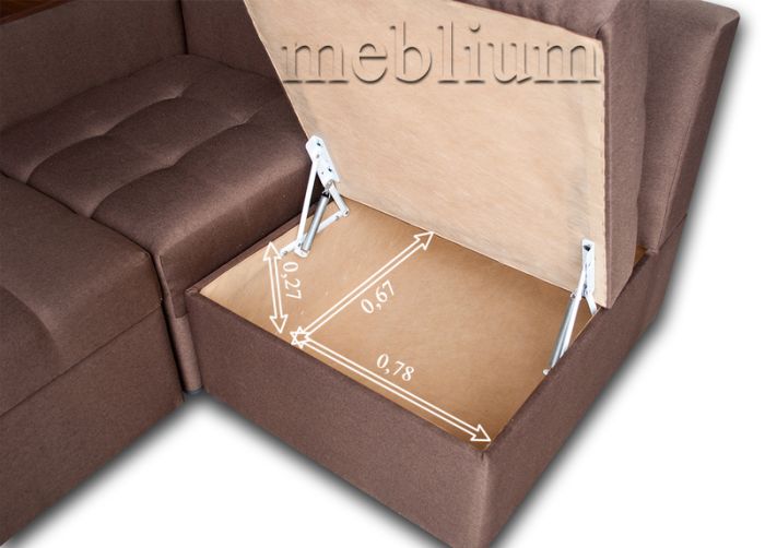 Угловой диван Meblium 191-10 со столиком Hugo prune