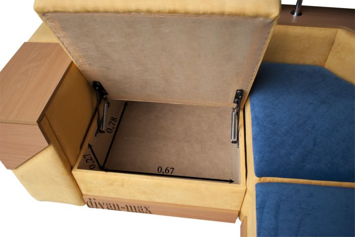 Угловой диван Мария 2б Монреаль-89 Румба милк + Румба шоколад