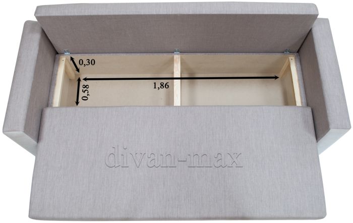 Софа Марта с быльцами-7 Лугано Браун + Лугано Беж