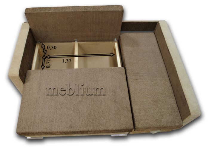 Уголовой диван Meblium 14-42 Лючия 623+Твист беж