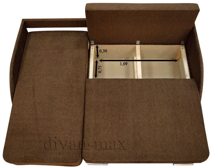 Угловой диван Майя-7 мега 001 A brown + мега 001 В brown