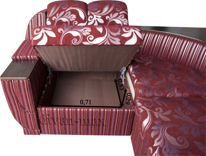 Угловой диван Меркурий-3 БЕЗ СТОЛИКА МЕДИСОН БРАУН