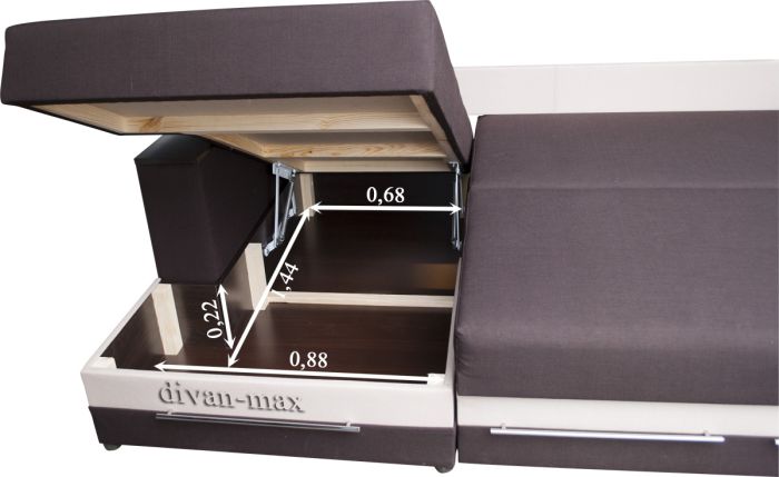 (СНЯТО С ПРОИЗВОДСТВА) Угловой диван Рафаэль-8 лугано+бруклин