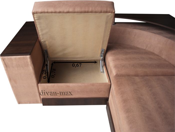 Угловой диван Вашингтон-16 стелла беж + германо голд (Артекс)