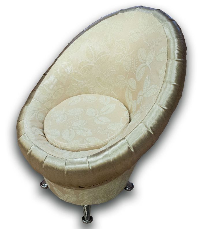 Банкетка Meblium 6-9 Цветы беж + Золото