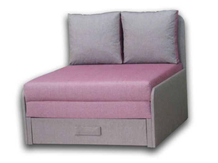 Диван Омега 100-7 Комет розовый + Комет серый