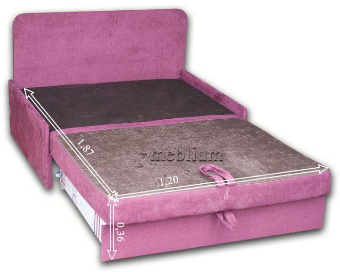 Диван Омега 120-41 торос дарк блю