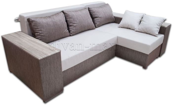 Угловой диван Оскар-4 Дублин Беж + Дублин Кофе