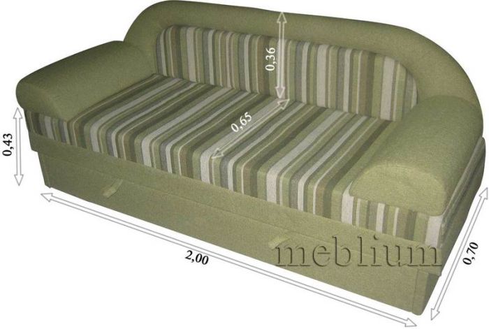 Диван Великолепный-33 Цветок Серый