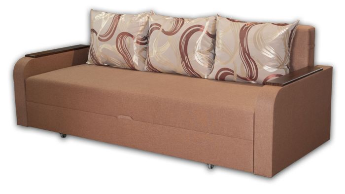 Диван Полина Дуэт-75 Лион 06 + Светло коричневый