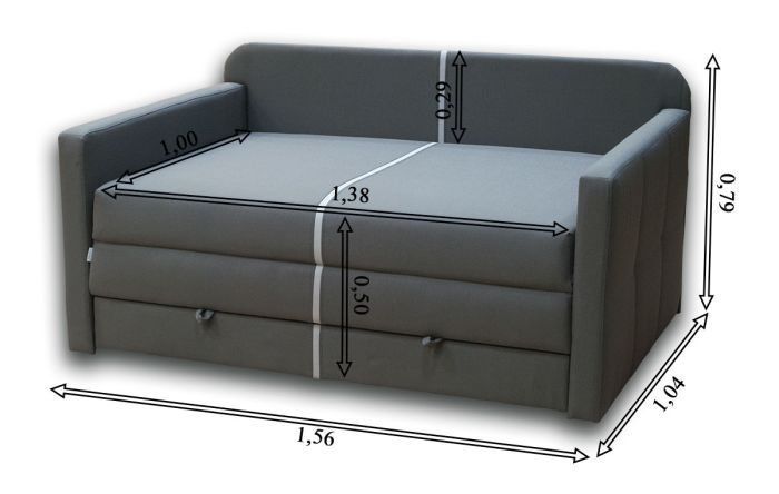 Софа Прадо-87 Серый