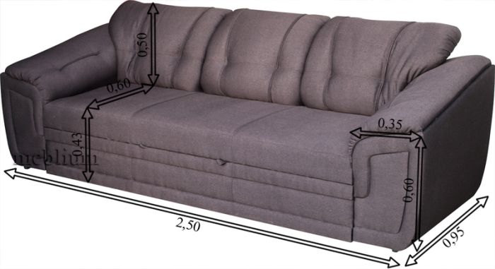 Диван Премьер-15 Опера графит 960