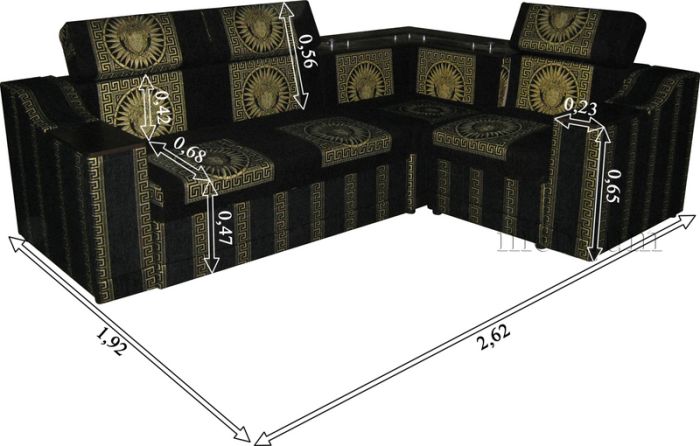 Софа Адель 140-7 Лючия 547, подушки - Кордрой 344