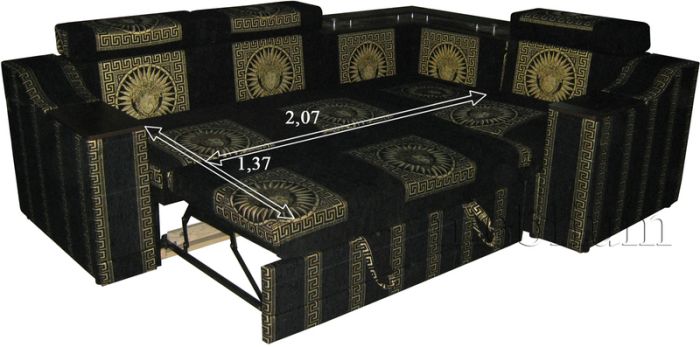 Софа Адель 140-7 Лючия 547, подушки - Кордрой 344