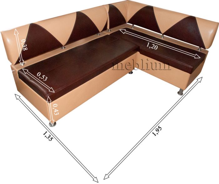 Meblium 66-3 раскладной кож зам темно-коричневый + беж