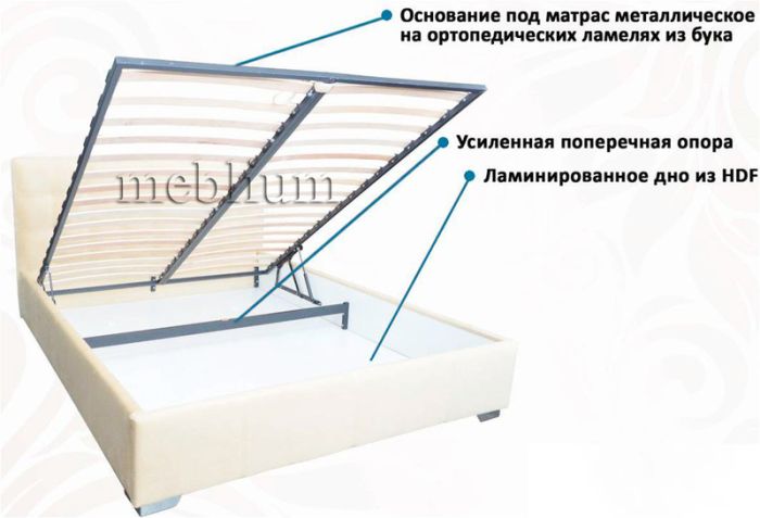 Кровать Лорд 1,6 с под/механизмом (Boom 06)-59 Склад