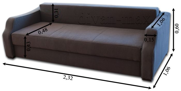 Диван Роберт-25 Идея 19 грей + Идея 03 крем