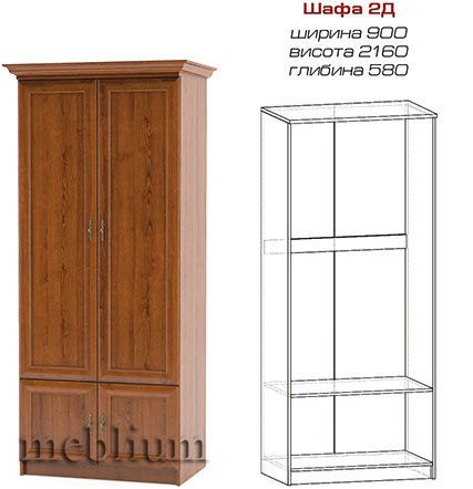 Спальня Даллас угол каштан-71