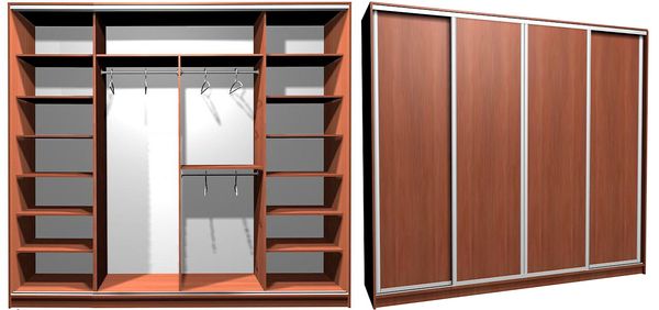 Шкаф-купе Ника-16-20 орех эко