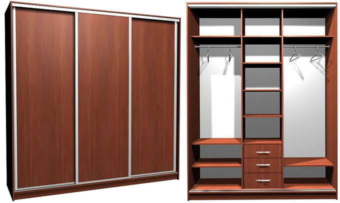 Шкаф-купе - 5, 3 ДСП-20