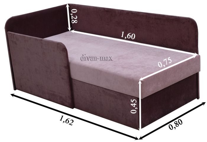 Детский диван Смешарик Крош-14 "7" кордрой 470 + кордрой 215
