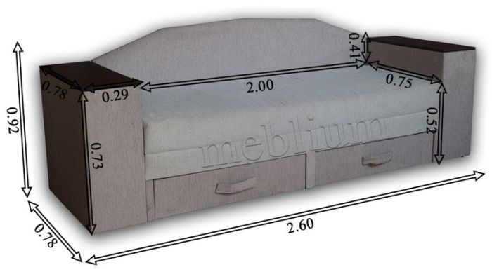 Софа Меблиум 39-42 Делайт 02 + Лидо