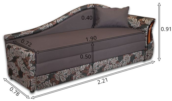 ПРОДАНО (можно под заказ) Софа Рояль -46 Нео графит + 1-v 05