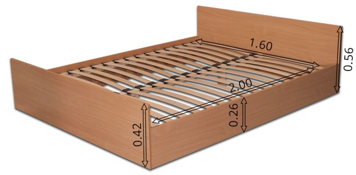 Кровать Соня 140 NEW ламель -42