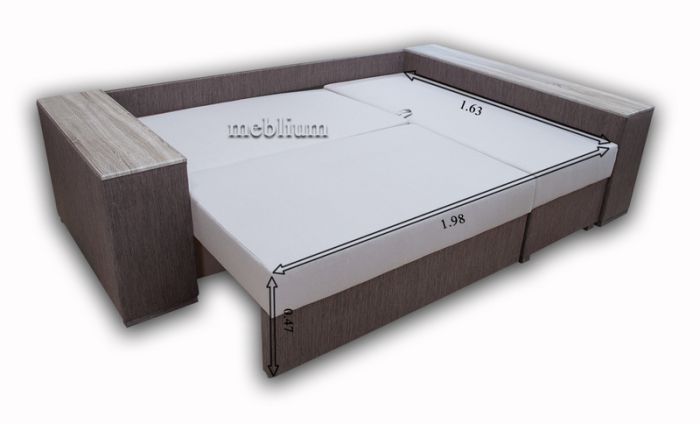 Диван угловой Оскар-44 Квадро комбин беж + Лима кофе 2500