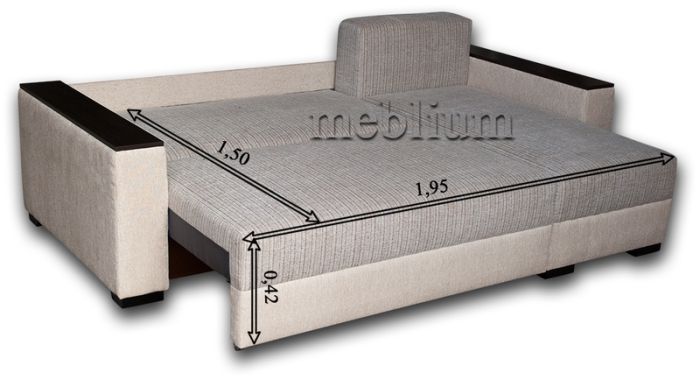 Угловой диван Бонус-Л-12 Canada plain bukle white