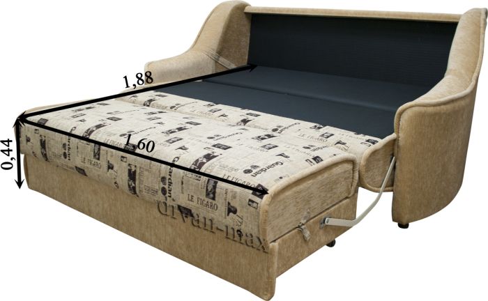 Диван Бостон 160-12 саванна каштан+браун