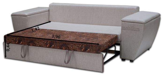 Диван Цезарь-7 лугано беж + лугано браун