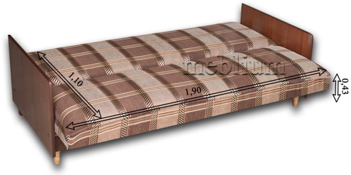 Диван Meblium 162-10 бока ДСП Коса зеленая