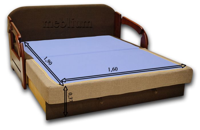 Диван Meblium 226-1 Бланка Страйп Браун