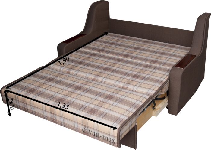 Диван Эш 135-12 chloe лилак + chloe комб. лилак (Арбен)