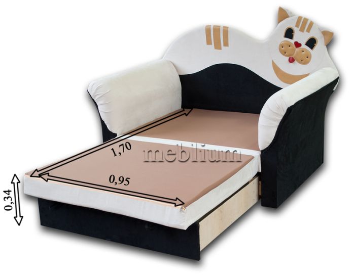 Детский диван Meblium 76-3 Нобук 226