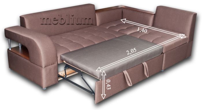 Угловой диван Meblium 191-10 со столиком Флэкс 01