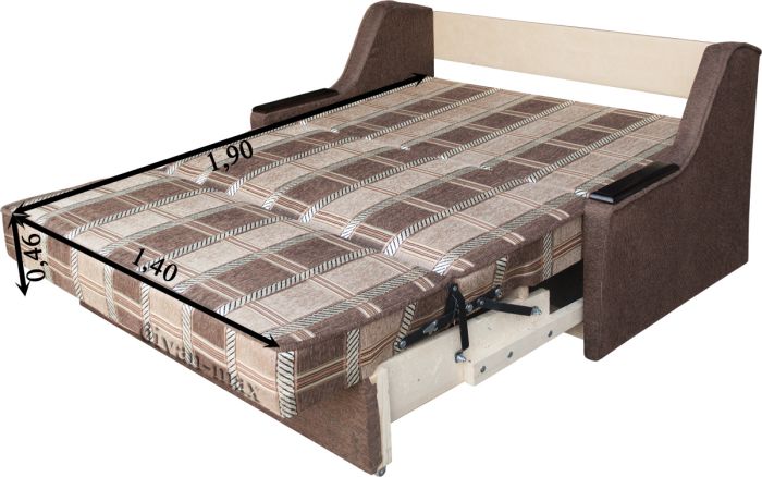 Диван Леся 140-15 эко жаккард проза + гига комб. беж