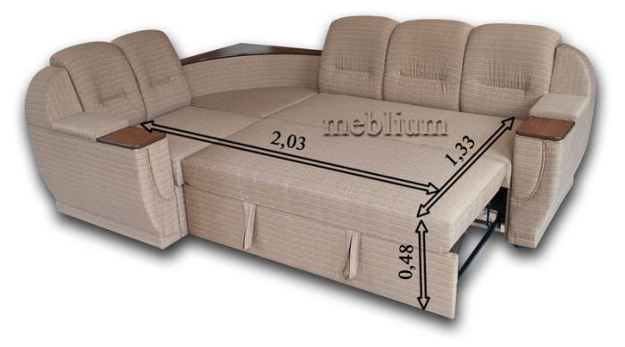 Диван угловой Меркурий-14 Салют Комбин Крем