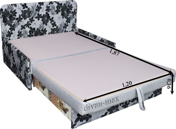 Диван Омега 120-14 соло рея голд + соло голд