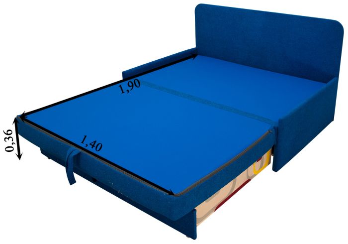 Диван Омега 140-14 Кордрой 229 + Кордрой 221